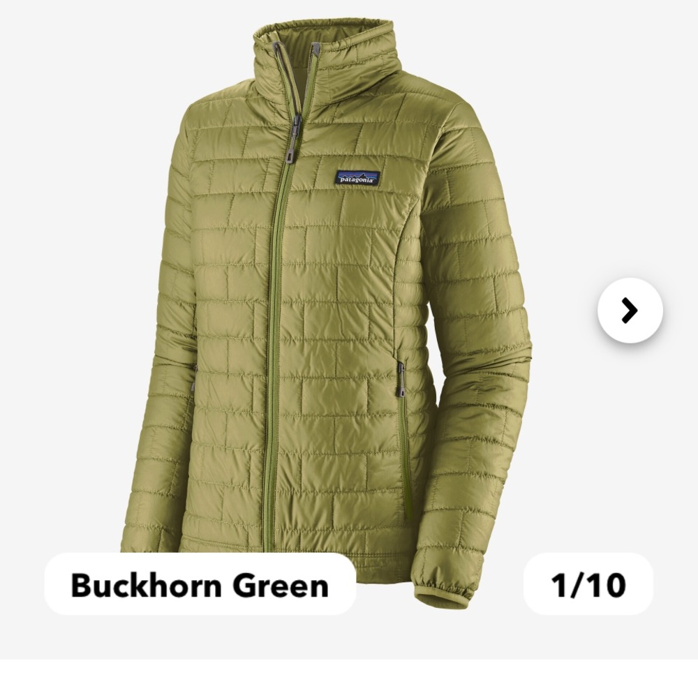 Patagonia NWT Women's Nano Puffer Jacket XL in Buckhorn Green
